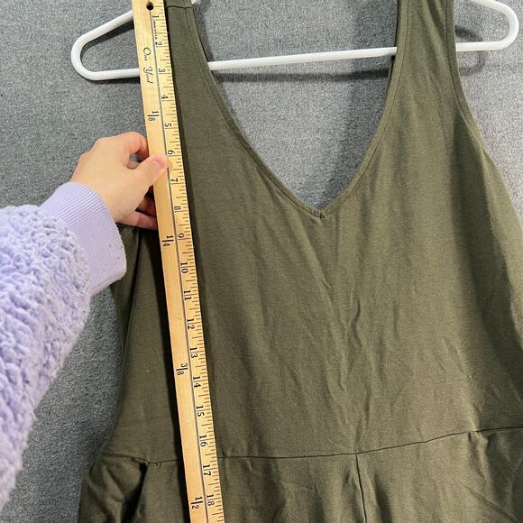 Encore by Idina Menzel Regular V-Neck Romper Size M Green Khaki - Picture 7 of 16
